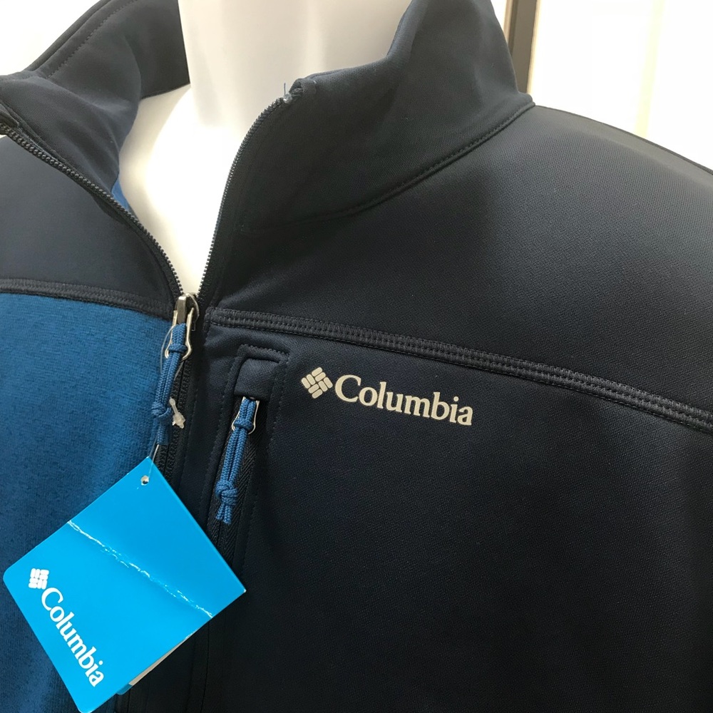 NEW w/Tag-Men’s COLUMBIA Blue 1/4 Zip Pullover XL - Picture 3 of 4